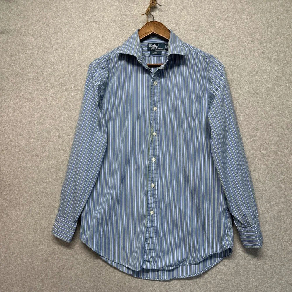 Polo Ralph Lauren‎ Button Up Mens Sz 15.5 32/33 Regent Classic Fit Striped Shirt